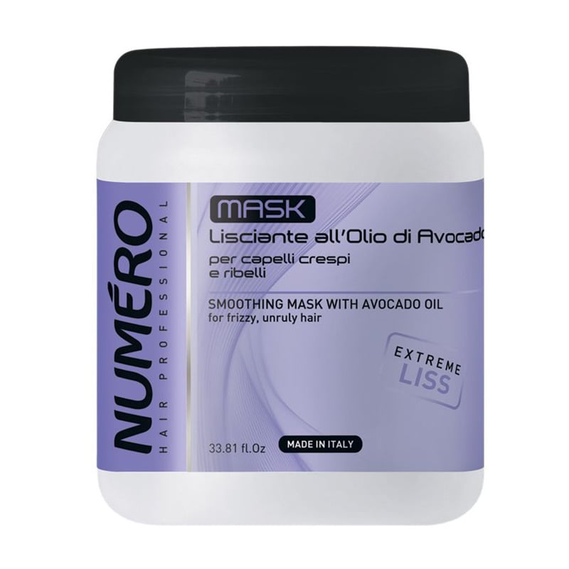 Маска Brelil Numero Smoothing Mask для розгладження волосся, олія авокадо, 1 л