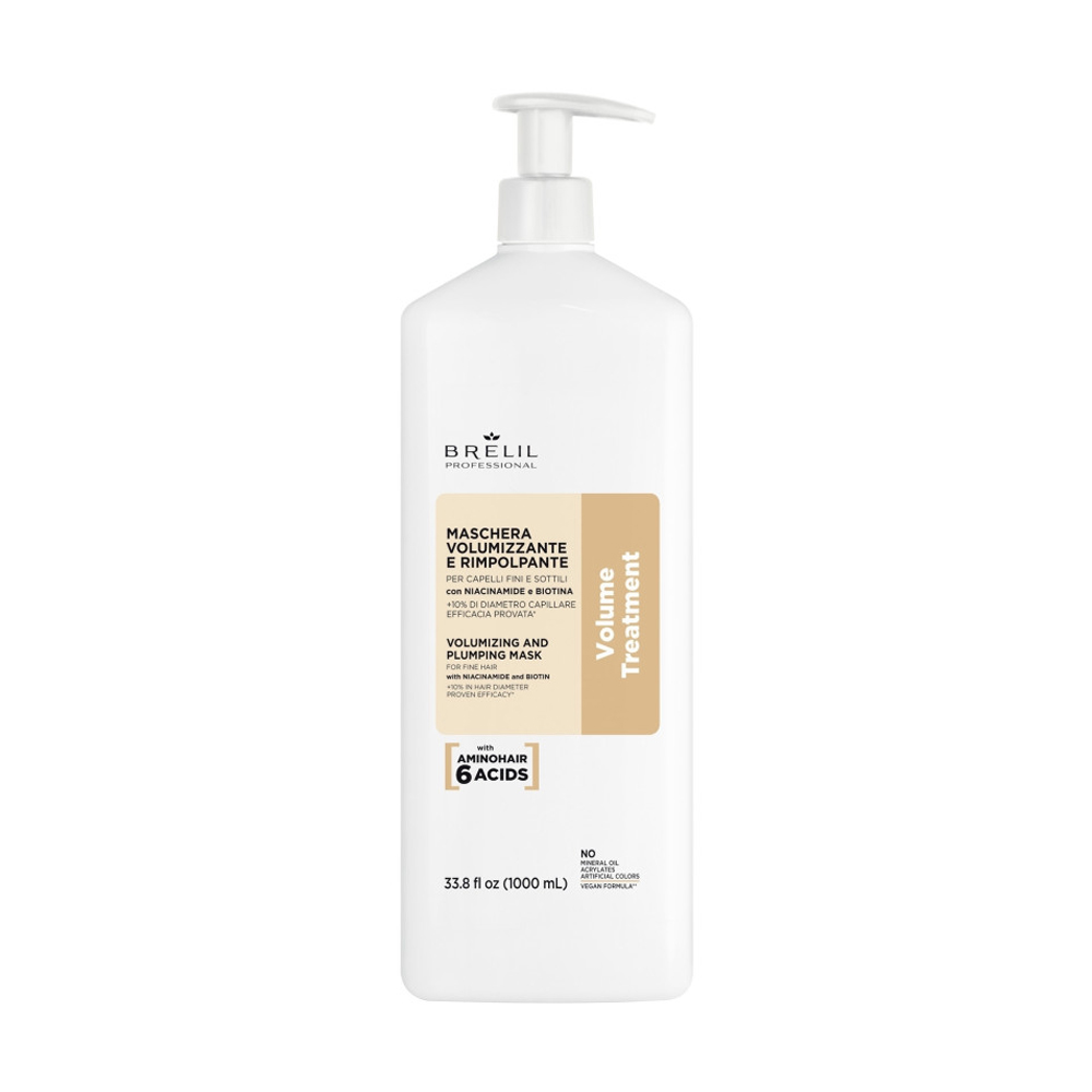 Маска Brelil Volume Treatment Volumizing And Plumping Mask для тонкого волосся, 1 л